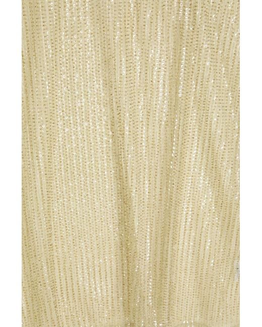 REMAIN Birger Christensen White Oversized Sequined Tulle Top