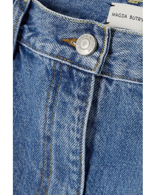 Magda Butrym Blue Denim Maxi Skirt