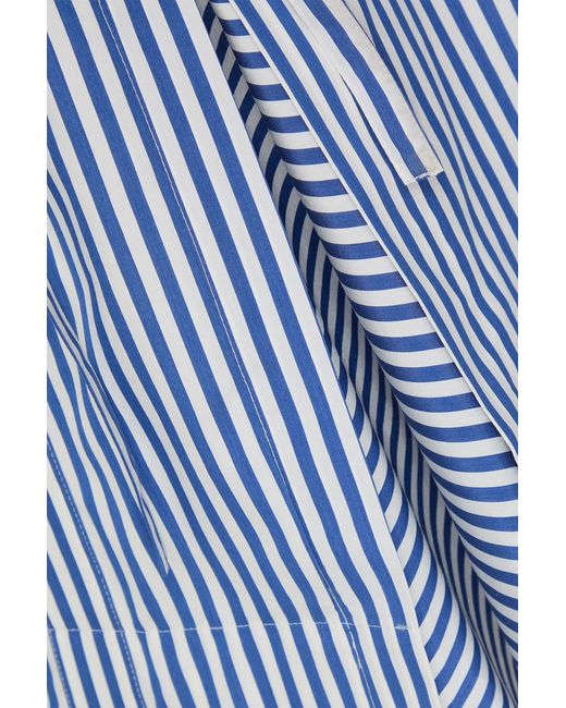 3.1 Phillip Lim Blue Striped Cotton And Silk-Blend Poplin Shirt Dress