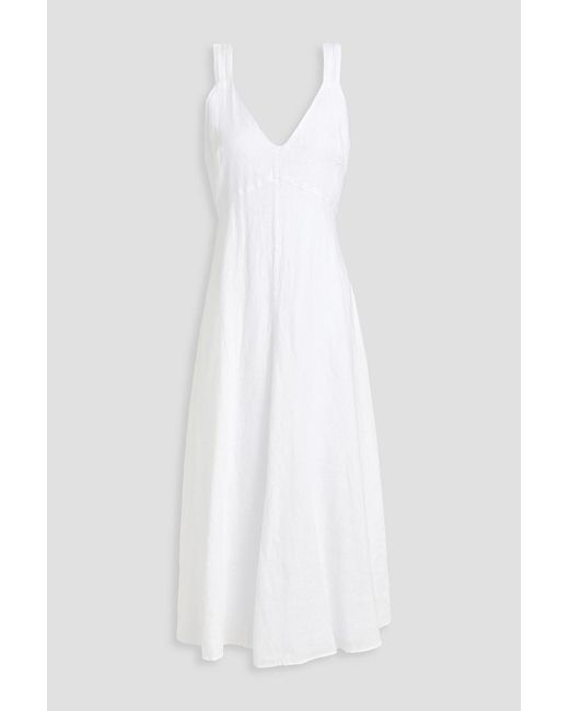 Alex Mill White Linen Midi Dress