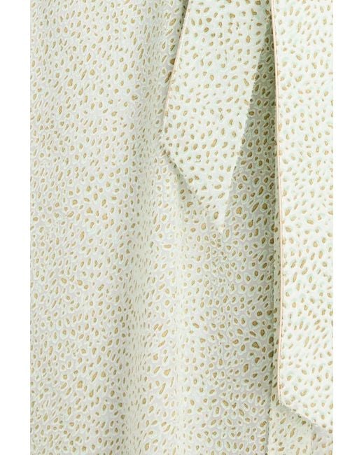 Forte_forte White Belted Devoré-Velvet Maxi Shirt Dress