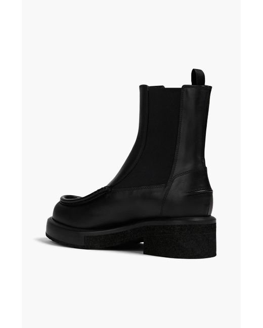 Emporio Armani Black Leather Chelsea Boots