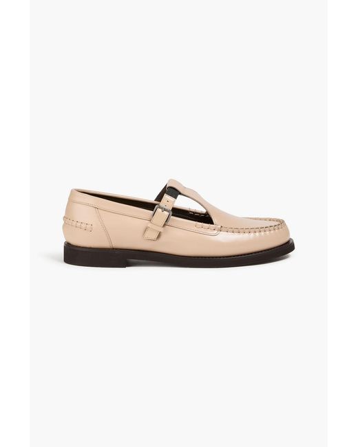 Brunello Cucinelli White Leather Loafers