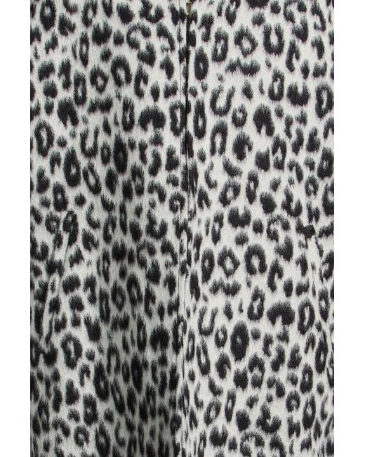 Isabel Marant Black Ometia Leopard-print Wool Coat