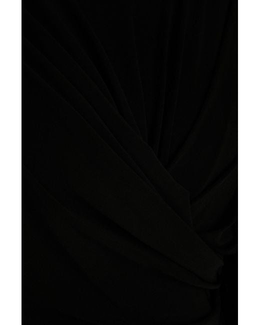 Isabel Marant Black Gerafftes oberteil aus jersey mit wickeleffekt