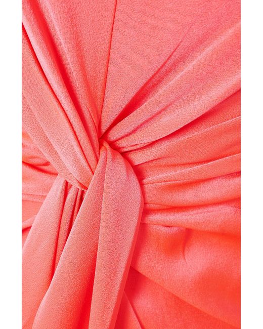 Alex Perry Red Graves Tie-front Satin-crepe Gown