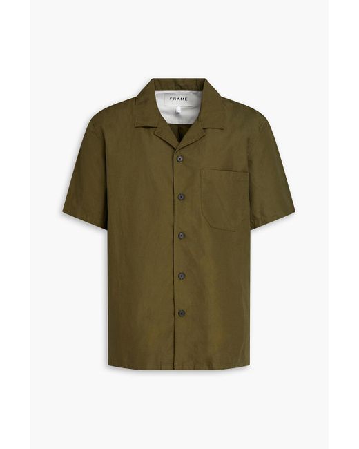 FRAME Green Cotton And Linen-blend Shirt for men