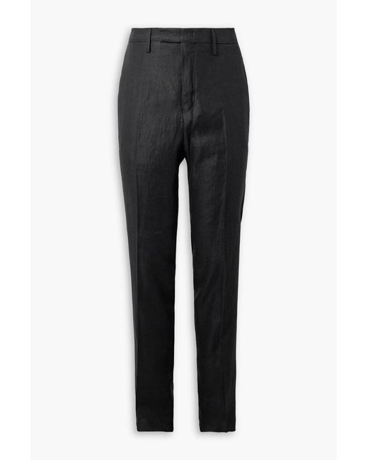Mr P. Black Philip Linen-Twill Suit Pants for men