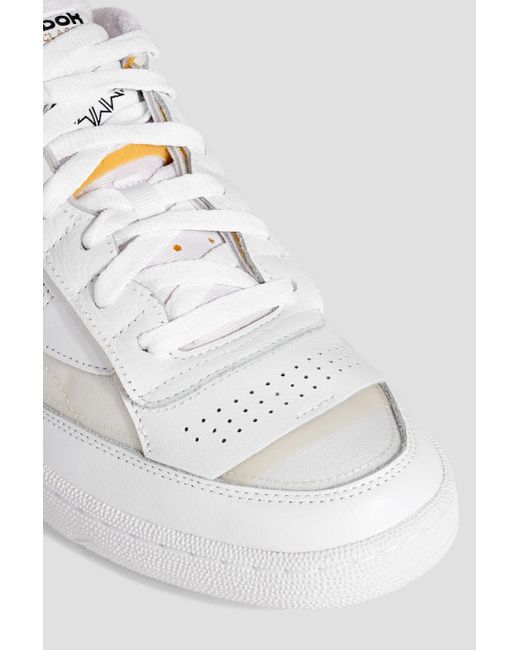 MAISON MARGIELA x REEBOK White Club C Mesh And Leather Sneakers for men