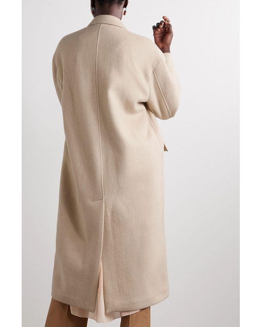 Isabel Marant Natural Efezia Brushed Wool-Blend Coat