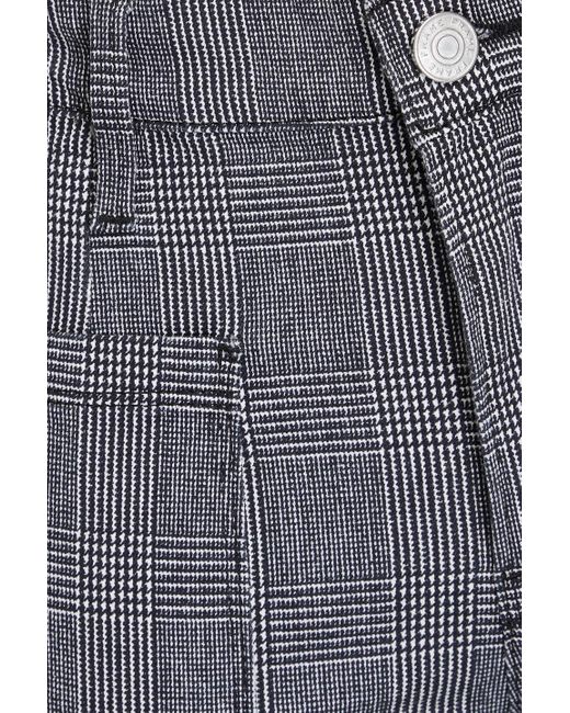 FRAME Gray Checked Cotton-blend Flared Pants