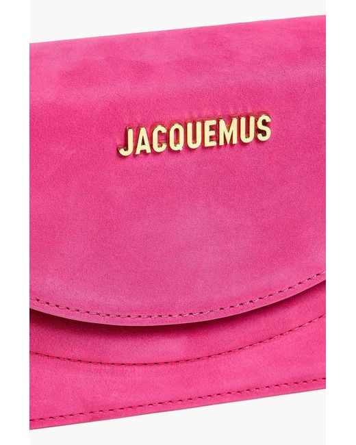 Jacquemus Pink Rond Suede Shoulder Bag