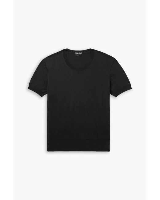 Tom Ford Black Cotton T-shirt for men