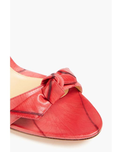 Alexandre Birman Red Clarita 100 Bow-detailed Sandals