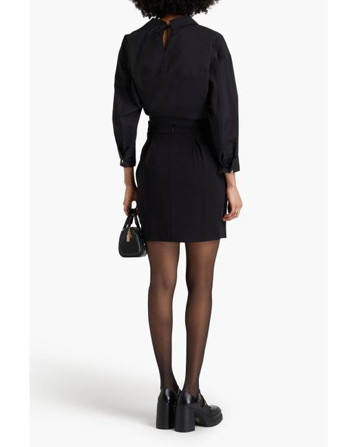 Versace Black Crepe Mini Skirt