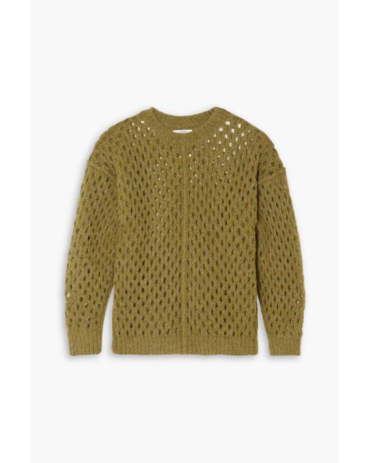 Isabel Marant Green Tiana Open-knit Sweater