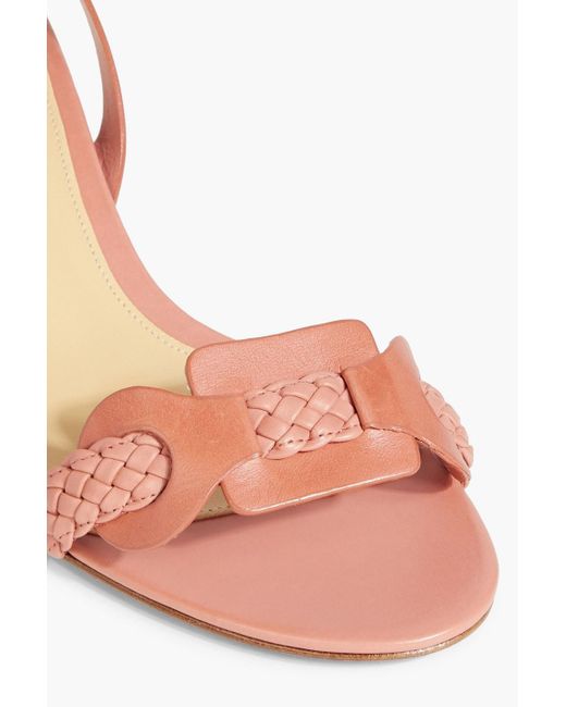 Alexandre Birman Pink Isadora 50 Woven Leather Sandals