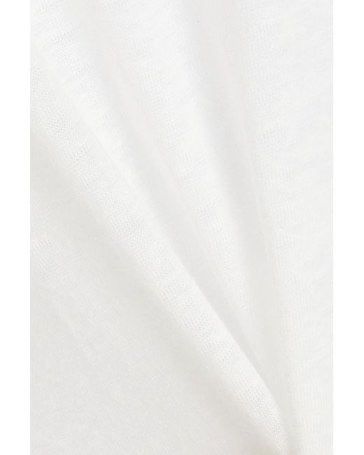 Zimmermann White Linen-jersey T-shirt