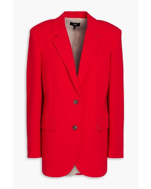 Theory Red Crepe Blazer