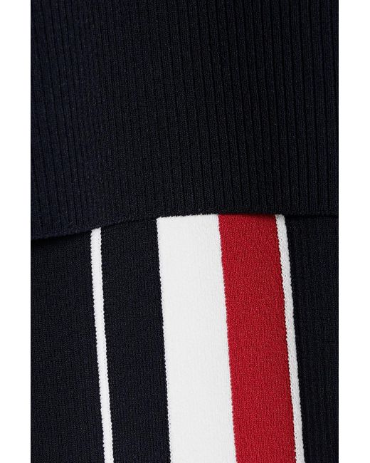 Thom Browne Blue Striped Knitted Top