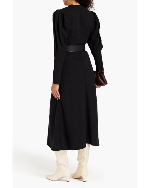 Isabel Marant Black Silabi Lyocell-blend Crepe Midi Dress