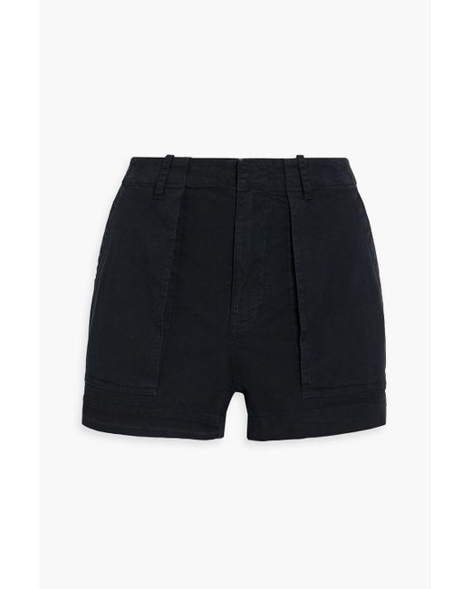 Nili Lotan Blue Cotton-blend Twill Shorts