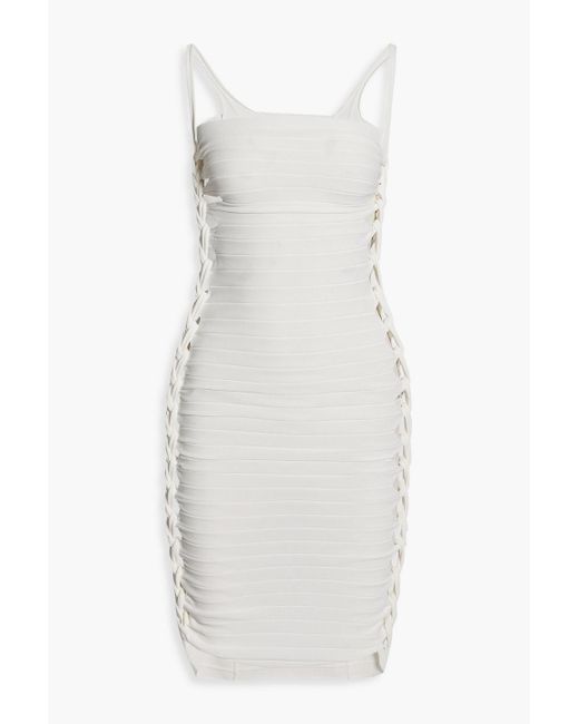 Dion Lee Synthetic Braided Ribbed Knit Mini Dress In White Lyst Uk 