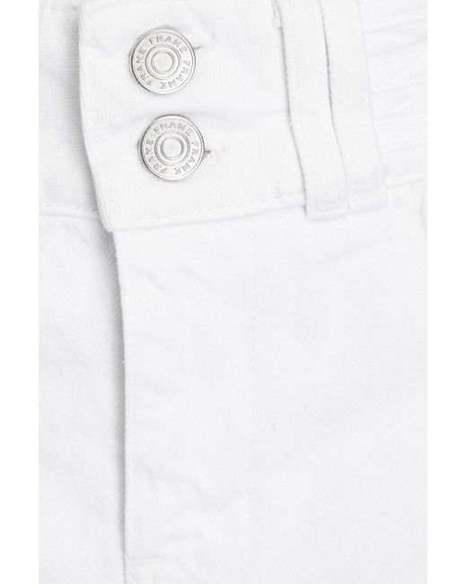 FRAME White Denim Shorts