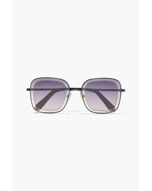 Zimmermann Black Square-Frame Acetate Sunglasses