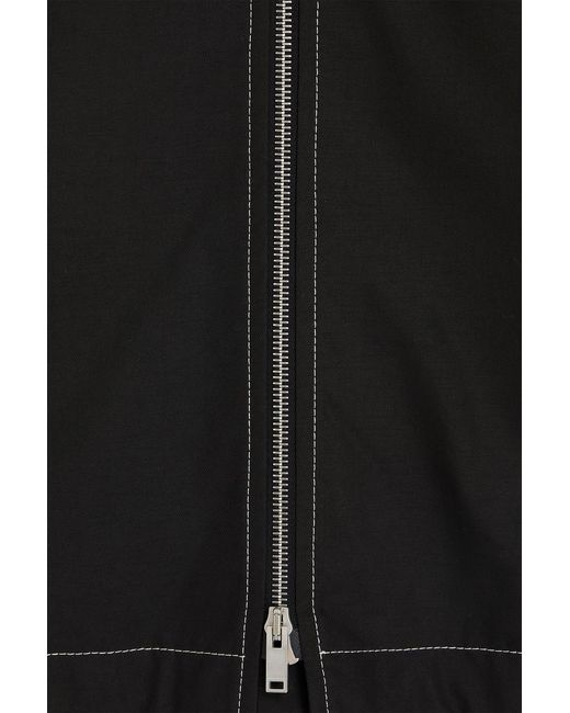 Jil Sander Black Cotton-Blend Twill Hooded Jacket for men