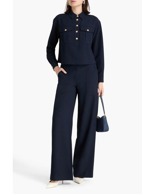 Veronica Beard Blue Cole Twill Flared Pants