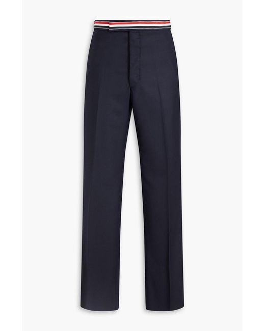 Thom Browne Blue Wool-Twill Pants for men