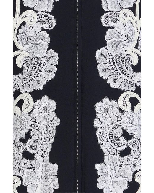 Dolce & Gabbana Black Jacke aus stretch-jersey und chantilly-spitze mit stickereien