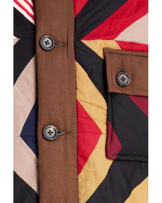 Bode Red Patchwork Cotton Jacket for men