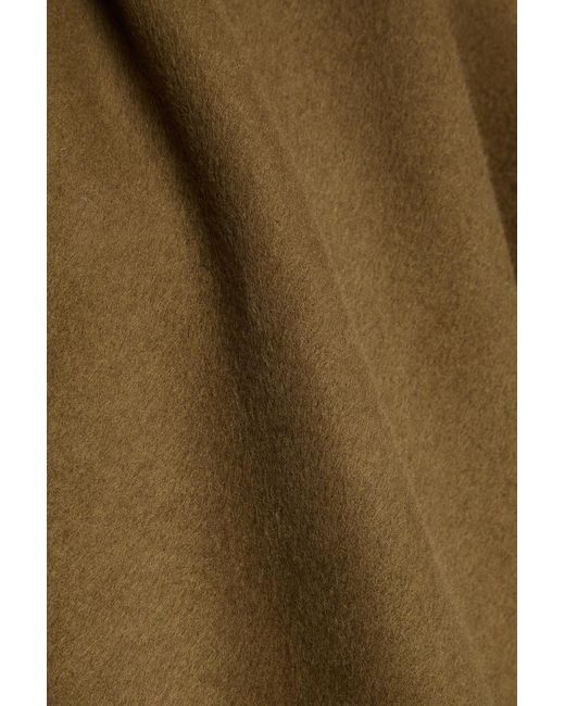 Zimmermann Green Belted Wool-Blend Felt Coat