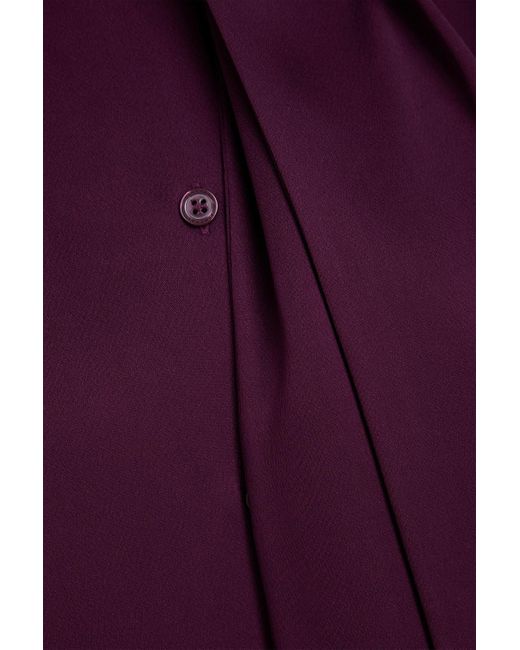 Jonathan Simkhai Purple Candela Crepe-Satin Blouse
