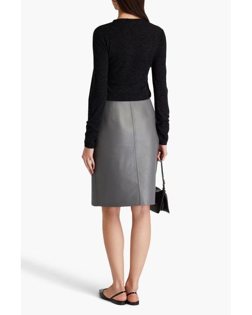 Tibi Black Wool-blend Sweater