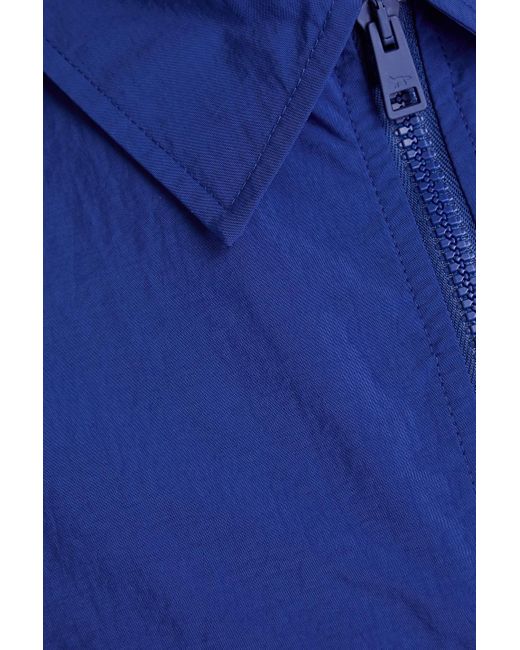 Maison Kitsuné Blue Embroidered Shell Track Jacket for men