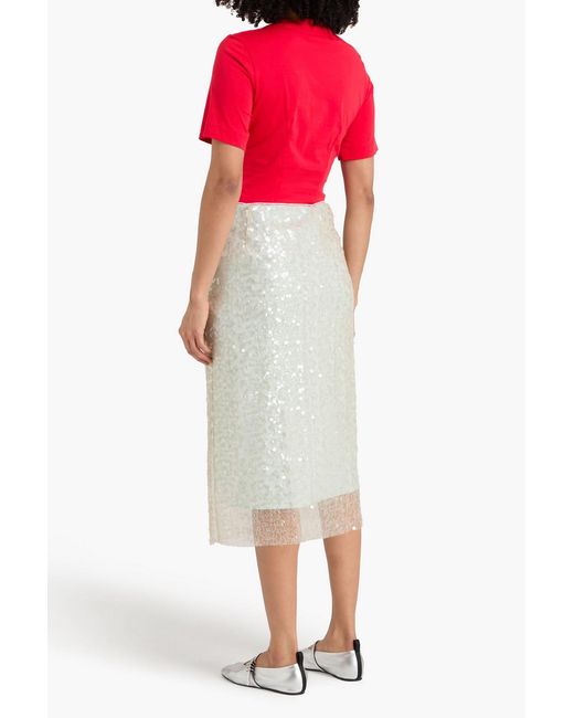 Simone Rocha Red Ruffled Cotton-Jersey Top
