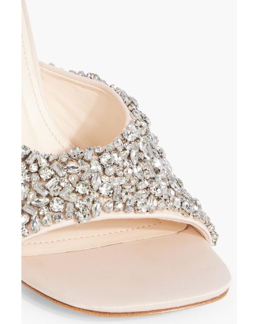 Jonathan Simkhai Natural Max Crystal-Embellished Satin Mules