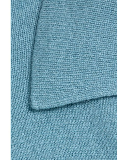 Chinti & Parker Blue Cashmere Polo Sweater