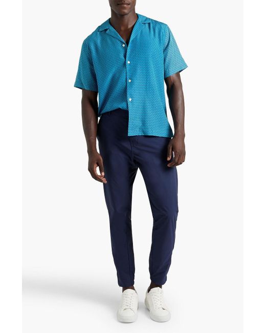 Frescobol Carioca Roberto hemd aus lyocell mit print in Blue für Herren