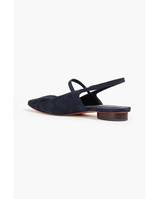 Vince Blue Venice Suede Slingback Mary Jane Flats