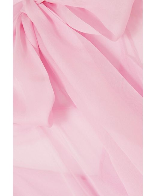 Valentino Garavani Pink Pussy-bow Chiffon Blouse