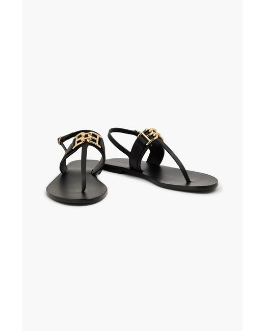 Bally Black Positano Embellished Leather Slingback Sandals