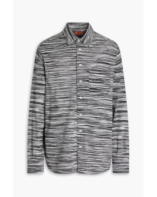 Missoni Gray Space-dyed Cotton-jersey Shirt for men