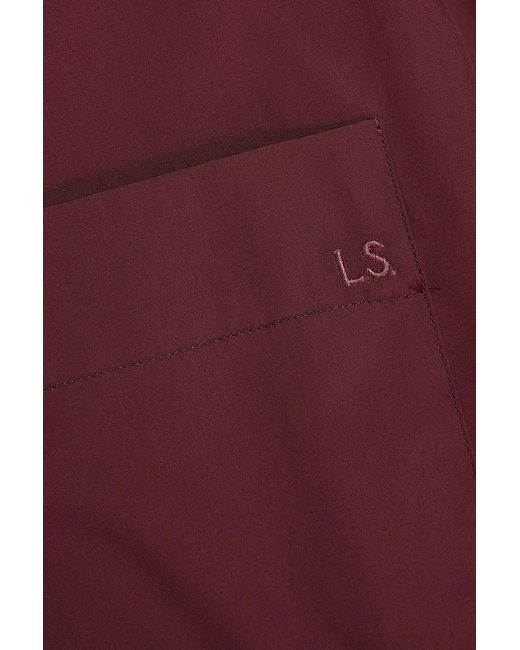 Loulou de Saison Red Pavi Cotton-poplin Shirt