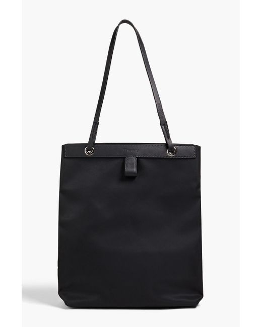 Theory Faux Leather-trimmed Shell Tote in Black | Lyst Canada