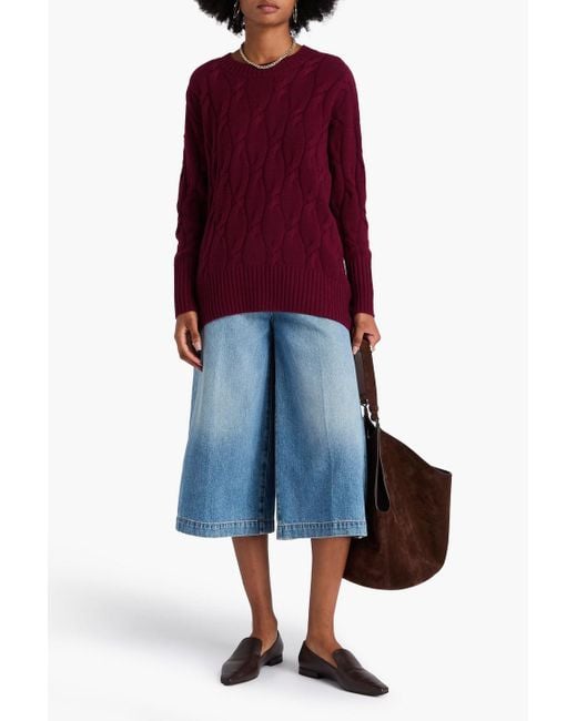 arch4 Purple Whitsan Cable-Knit Cashmere Sweater