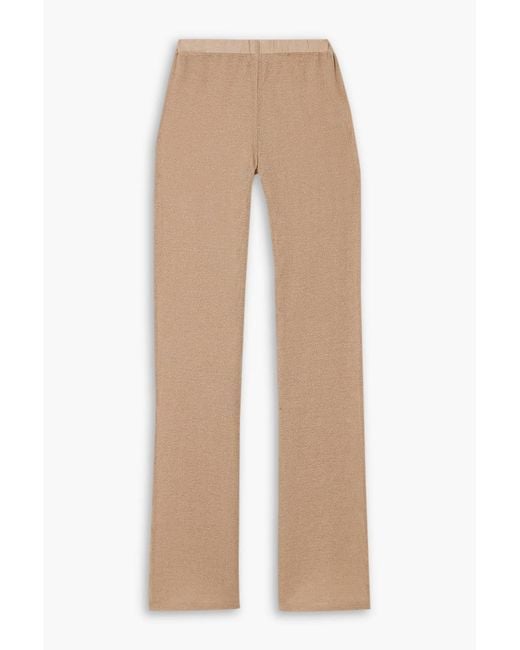 Ludovic de Saint Sernin Natural Mermaid Open-knit Cotton-blend Straight-leg Pants